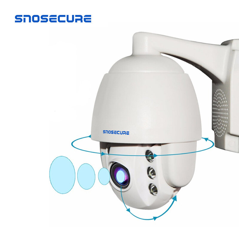 SNOSECURE-cámara IP de visión nocturna para exteriores, Mini domo de velocidad 5X, Zoom, resistente al agua, 1080P, PTZ, 4G, 3G, Tarjeta SIM