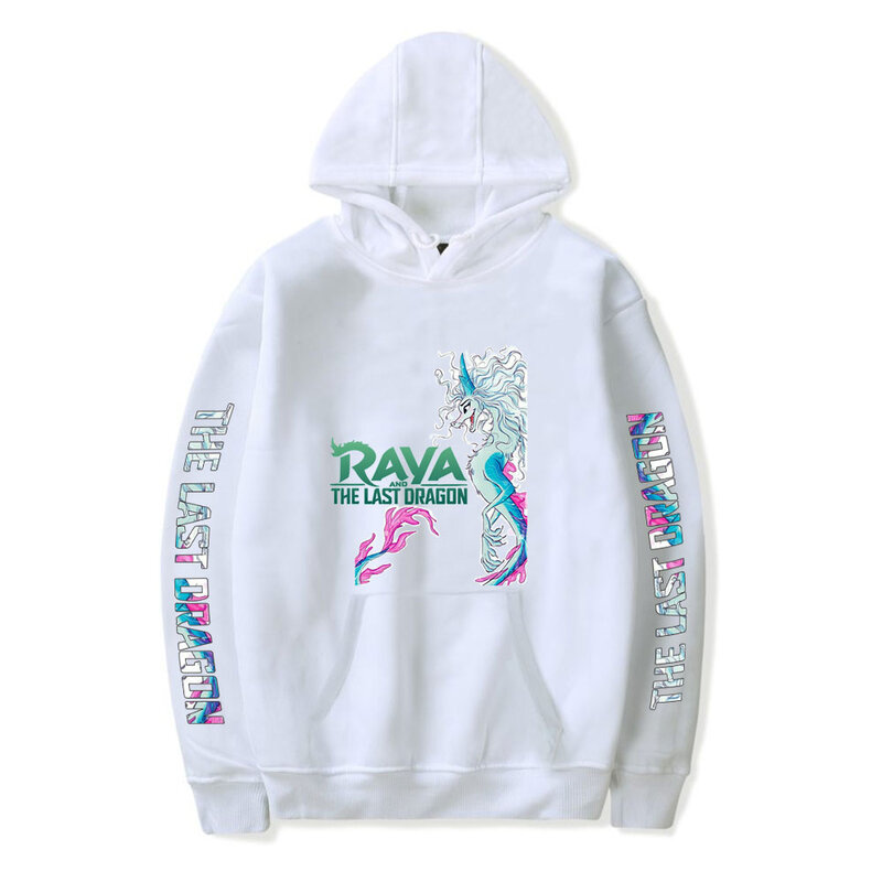 Модные высококачественные толстовки с капюшоном для мальчиков и девочек с изображением героев аниме «Raya and The Last Dragon», детские пуловеры, дет...