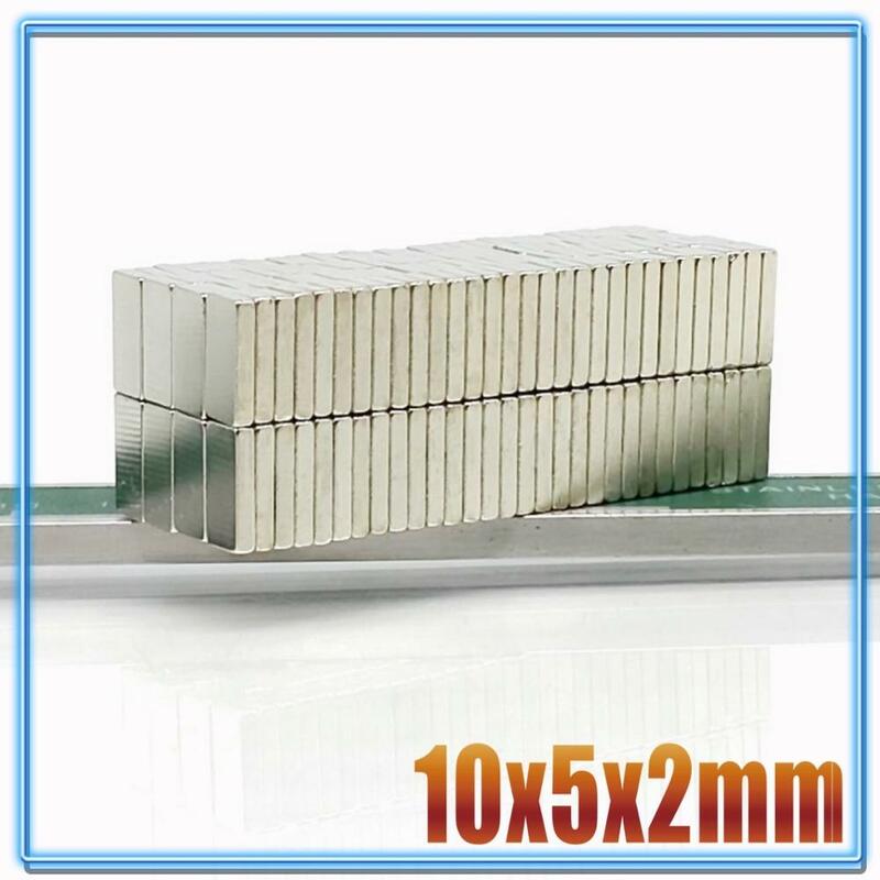 20/50/100/200Pcs Rettangolare Magnete 10x5x1 10x5x2 n35 Blocco NdFeB Super Potente Forte Magnetico Permanente imanes 10*5*1 10*5*2