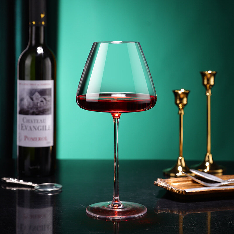 Verre à vin rouge à fond convexe 470-890Ml, créatif, fait à la main, Ultra-mince, en cristal, Bordeaux, gobelet de dégustation, grand ventre