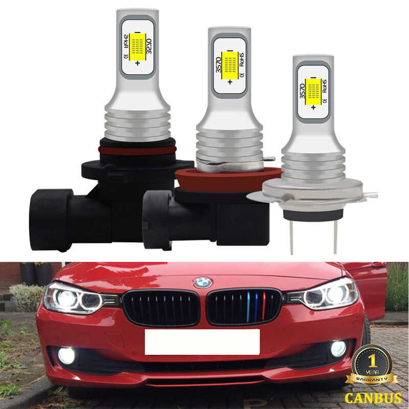 (2) 9006 HB4 H8 H11 H7 Led Bulb For BMW F48 F20 F21 E82 E87 E39 E60 E36 E93 E92 E91 E90 E46 F30 E38 Led Fog Driving Lights Lamp
