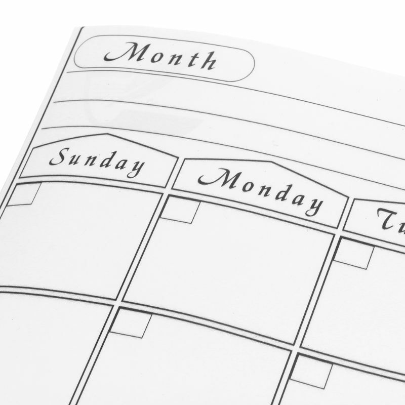 Nevera magnética para pared, calendario con pegatinas mensual semanal, planificador, pizarra blanca, borrado para cocina, 42x30cm