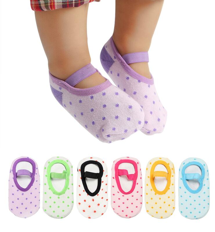 Нескользящие хлопковые носки для младенцев, подходят для детей от 1 до 3 лет