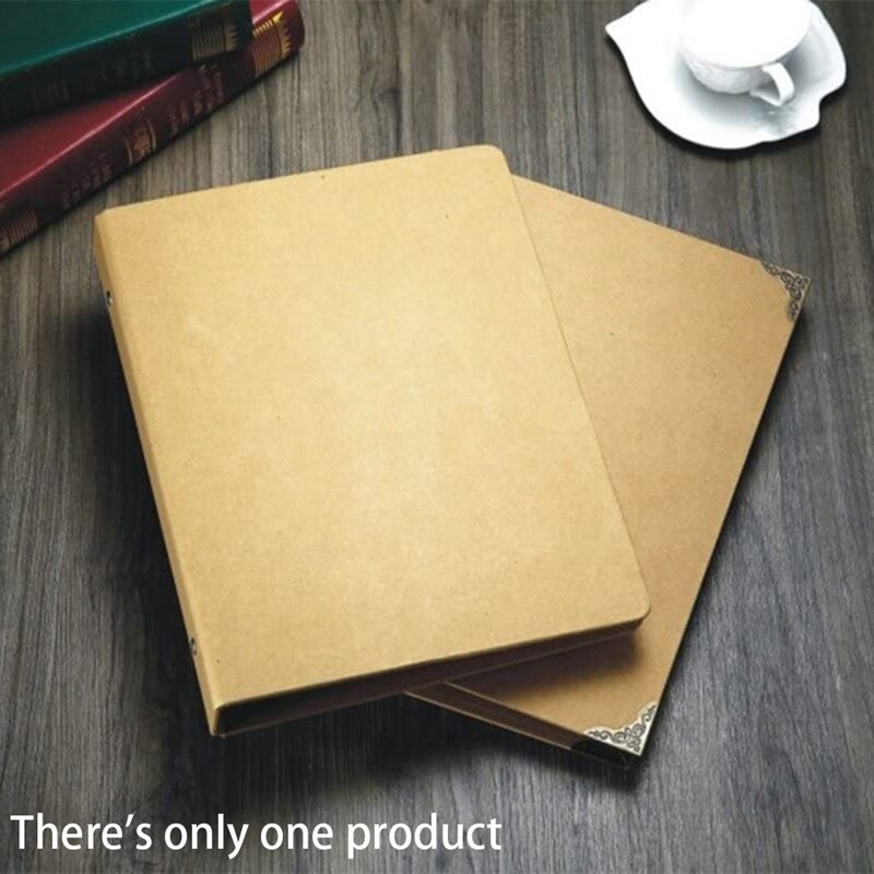 Kraft Paper Folder Ring Binder, Brown In DIN A6 Format