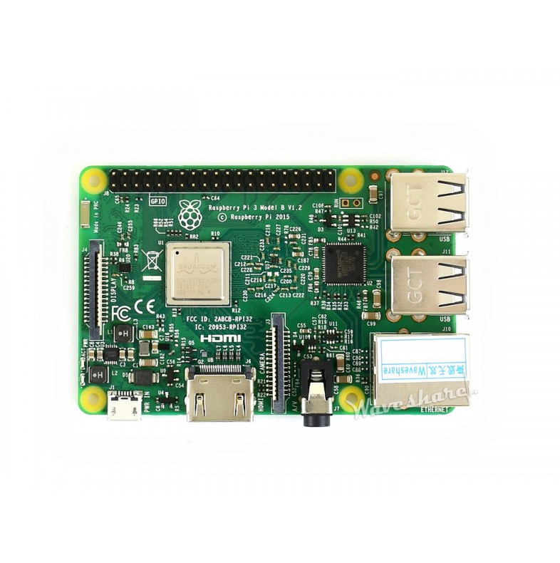 Raspberry Pi 3 Modelo B 2022 GHz 1GB RAM 64 bits Quad-core ARMv8 CPU Mini PC compatible con WiFi y Bluetooth 1,2