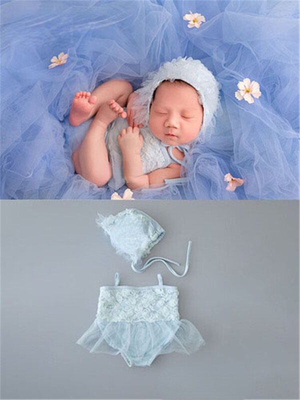 Baby Girl Outfit Lace Princess Dress puntelli fotografia neonato tuta pagliaccetto fotografia abbigliamento