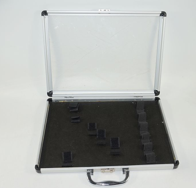 Maleta executiva ol caixa chipe bolsa de liga de alumínio rolo duro pvc transparente