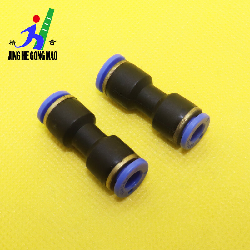 Hose PU 4 5 6 8 10 12 14 16mm joint trachea Connector Quick insertion fast Straight through Docking pneumatic Black plasti