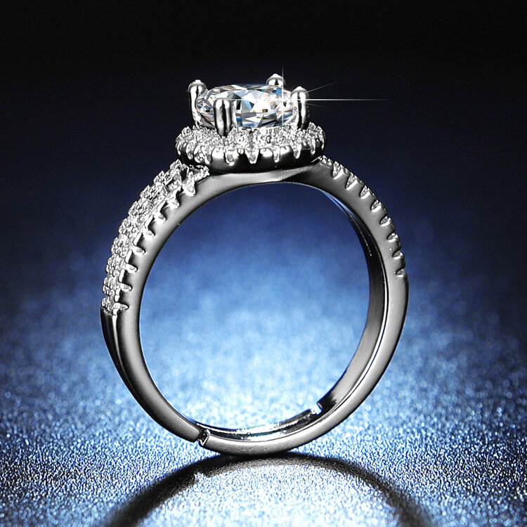 Sodrov prata esterlina anéis feminino jóias anel de noivado ajustável anel de casamento