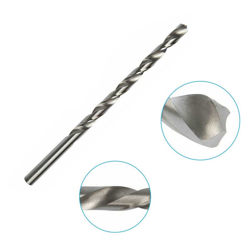 Bộ 5 Phụ Dài Thép Tốc Độ Cao HSS Twist Khoan Kim Loại Dụng Cụ Khoan 160Mm 2/3/3.5/4/5Mm