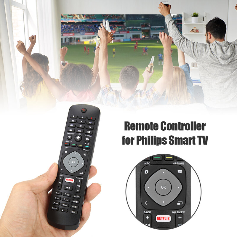 Controle remoto inteligente novo original 398gr08b, controle remoto adequado para philips tv inteligente