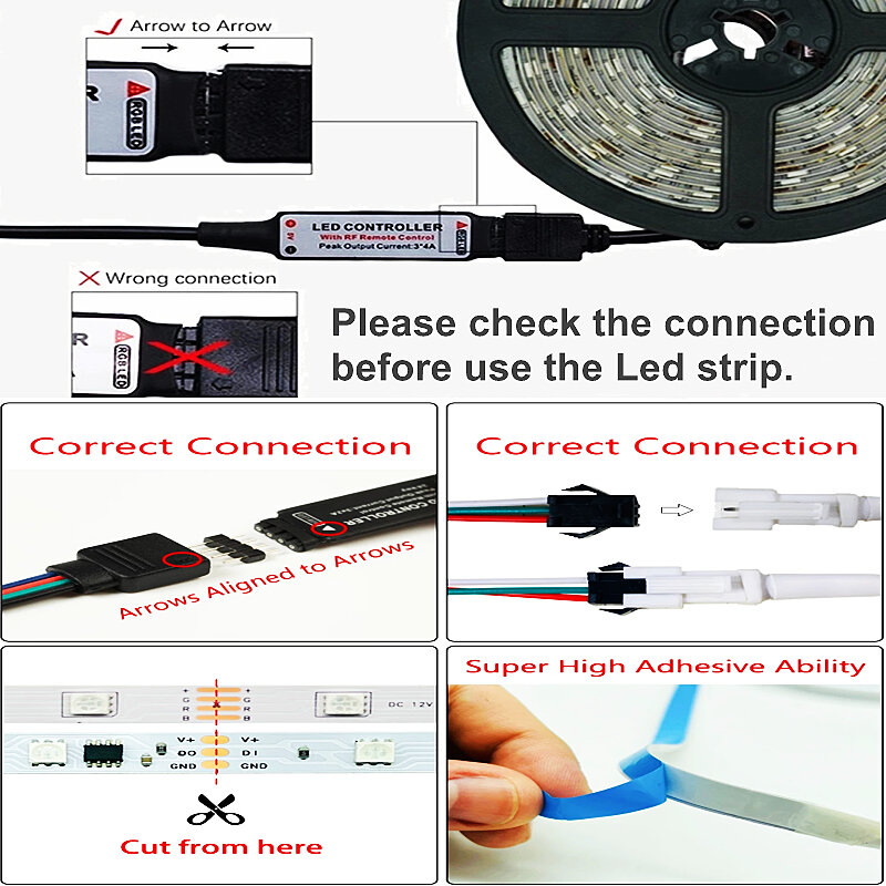 WS2812B LED Strip Light 1M-30M RGBIC 5V USB Bluetooth Control Flexible Lamp Tape Ribbon Diode For Room Festival Party Luces Gift