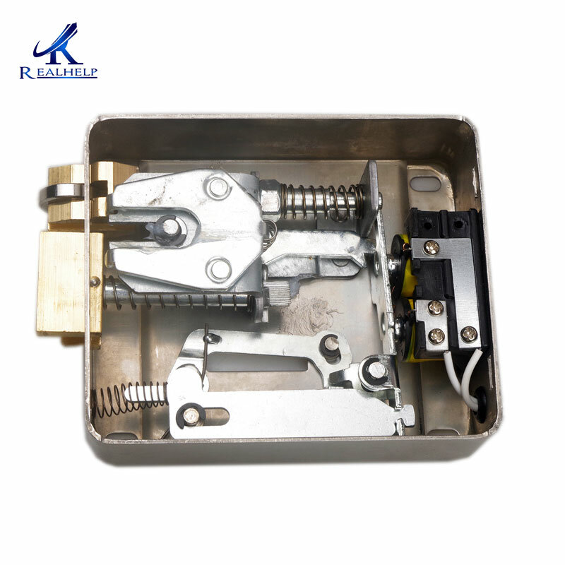 electric gate Lock 12V with Double Cylinder Locks for Gates with Solid Brass Hock Roll Iron  Wooden Door Lock