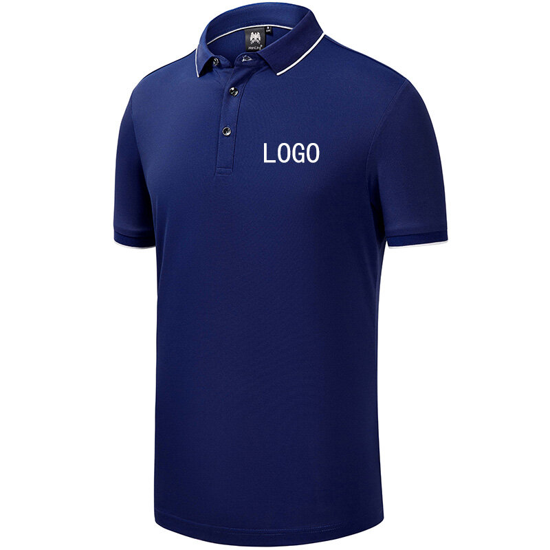 Camiseta polo personalizada, camisa personalizada masculina bordada de negócios para trabalho diy