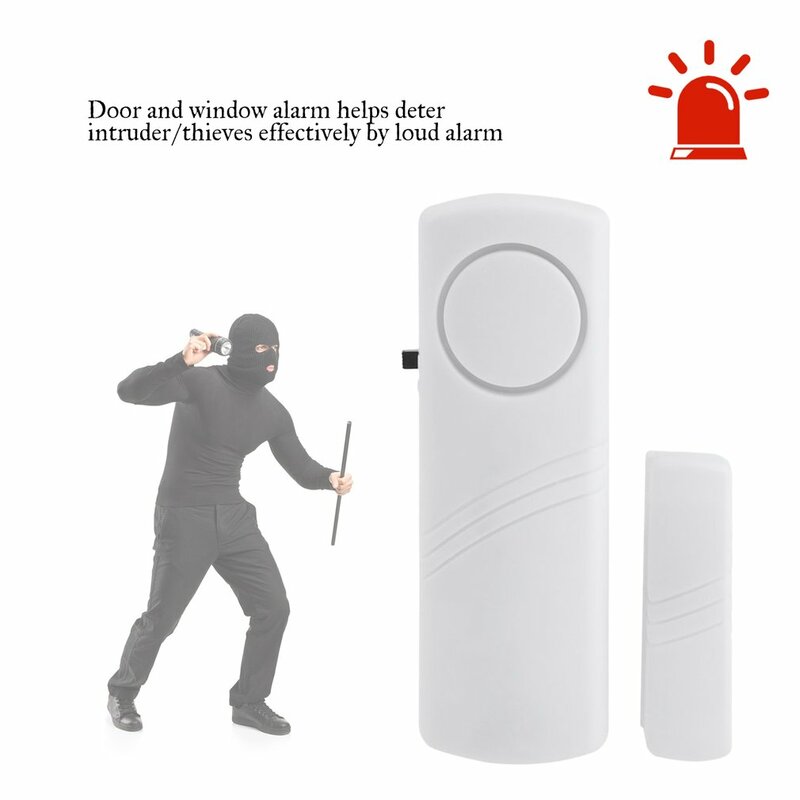 Door Window Wireless Burglar Alarm with Magnetic Sensor Home Safety Wireless Longer System Security Device White Wholesale