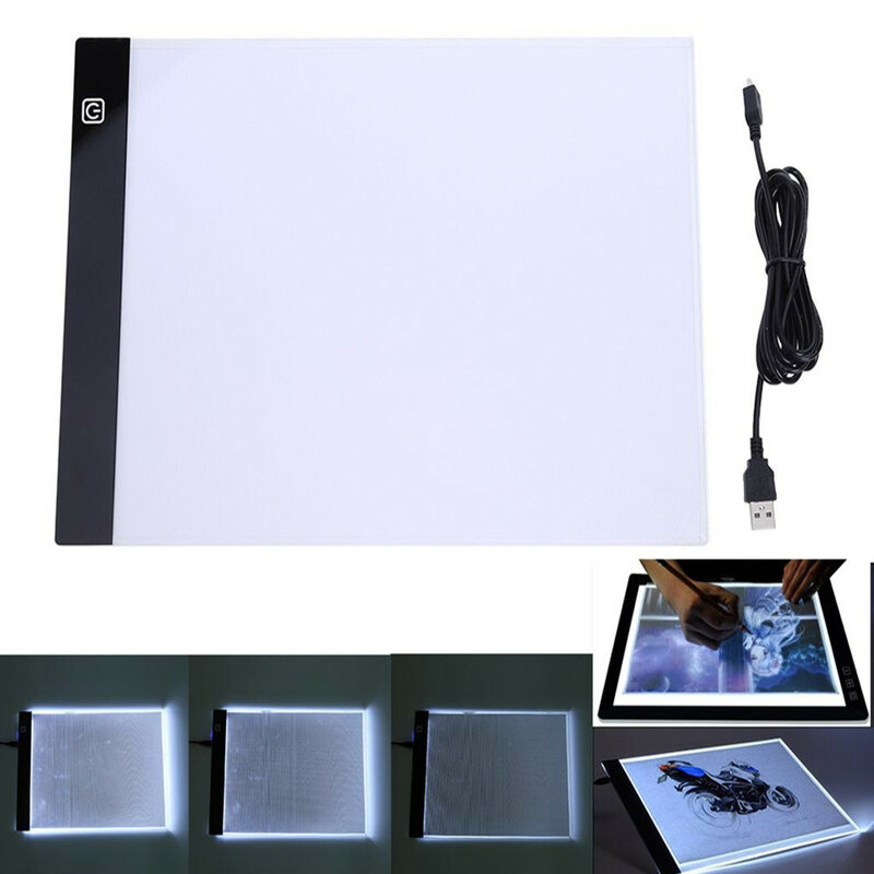 A5 Lampu LED Pad Seni Kerajinan Tracing Lampu Kotak Copy Papan Digital Tablet Lukisan Menulis Menggambar Tablet Sketsa Animasi Baru