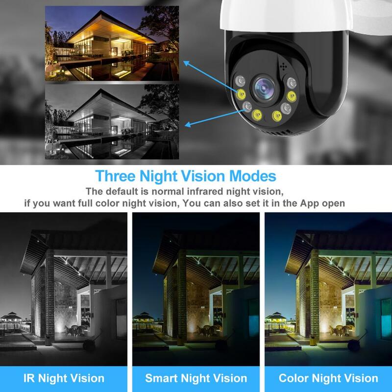 5MP PTZ WIFI IP Kamera Outdoor 4X Digital Zoom Nacht Full Farbe Drahtlose H.265 P2P Sicherheit CCTV Kamera Zwei Weg sprechen Audio