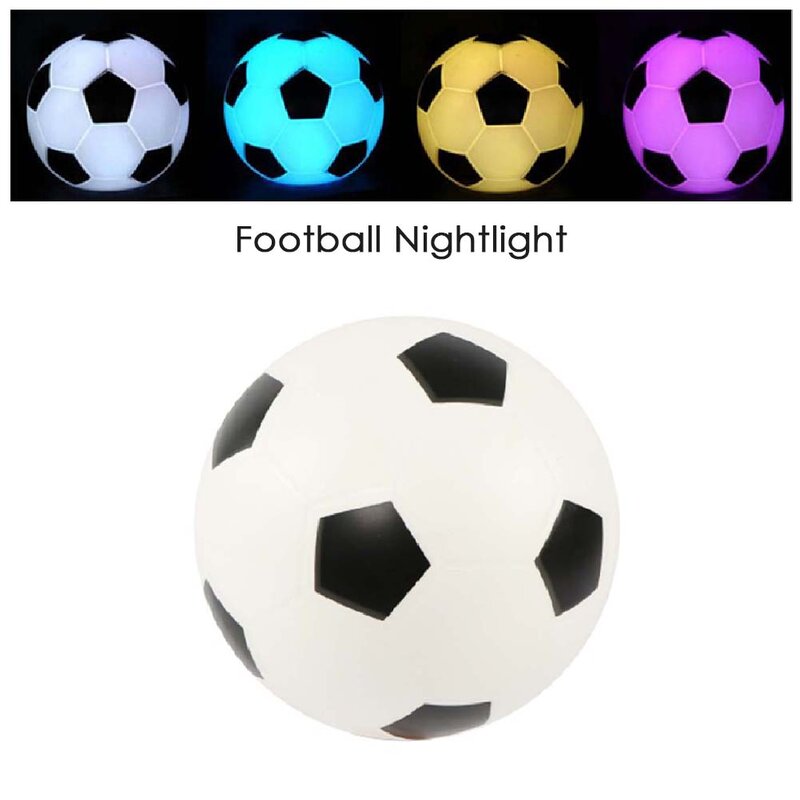 Luz nocturna de fútbol que cambia de color, luz de noche de cumpleaños, regalos para seguidores del fútbol, luz nocturna de fútbol, banquete de boda, decoración del hogar
