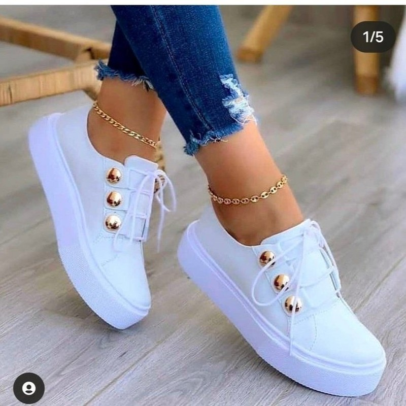 ผู้หญิงรองเท้าสบายๆรองเท้าผ้าใบสีขาวแฟชั่นฤดูใบไม้ผลิฤดูร้อนรองเท้าผ้าใบสตรีแพลตฟอร์ม ...
