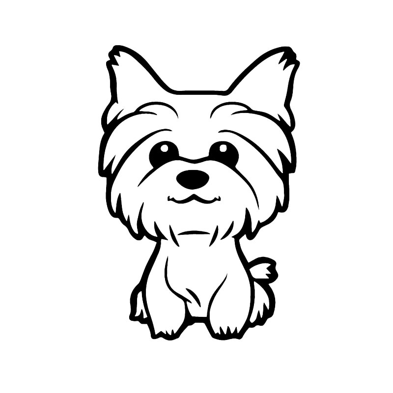 Car Sticker Yorkie Yorkshire Terrier Doggy Decals Stickers on Car Reflective Motorcycle Car Styling 10.8X16CM