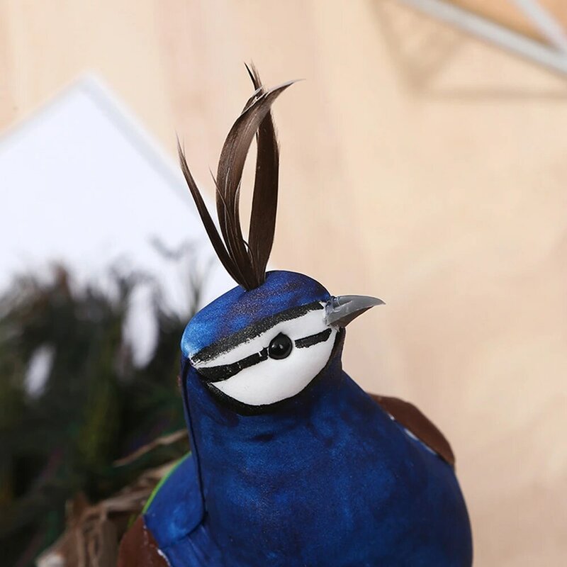 Artesanal de pavão artificial pássaro penas realista jardim decoração para casa ornamento presente criativo fotografia adereços artesanato escultura