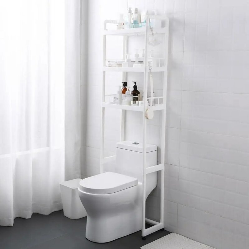 3/4 Layers Plastic Bathroom Storage Shelf Toilet Rack Shower Shampoo Organizer Space Save