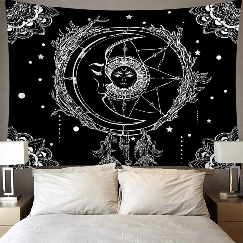 Nightmare Before Christmas Starry Night Sky Gift for Movie Lover Tapestry Skin-friendly Polyester Wall Decor Tapiz Room Decor