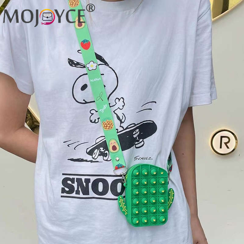 Детская милая сумка через плечо с пузырьками и рогами, модная дизайнерская игрушка для снятия стресса с аутизмом