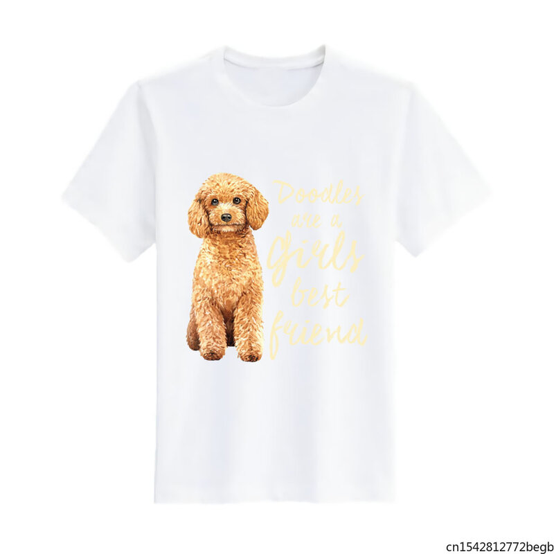 Camiseta de "Doodles Are Girl Best Friends" para hombre, camiseta Kawaii