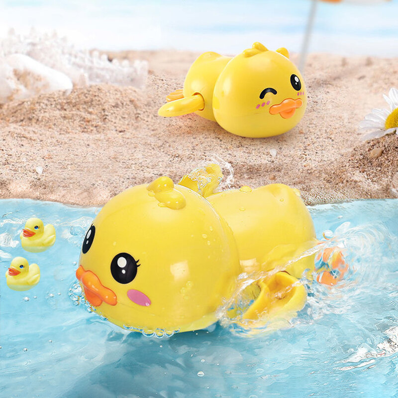 새로운 여름 욕실 목욕 샤워 아기 시계 수영 어린이 놀이 물 귀여운 오리 목욕 욕조 장난감 아이 선물