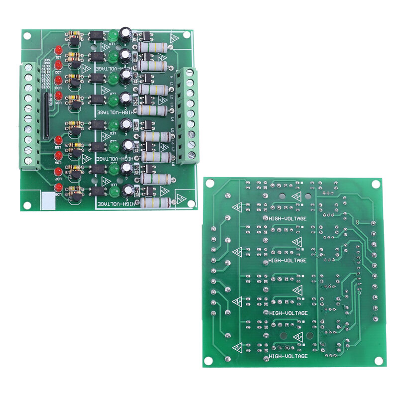 AC 110V 220V 8-Channel Optocoupler โมดูลแยก NPN ต่ำระดับเอาต์พุต AC การทดสอบ Power Monitor PLC โปรเซสเซอร์