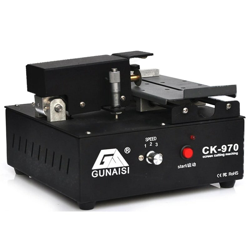 미니 중간 프레임 해체 기계 조정 가능한 속도 LED 조명 고정밀 화면 절단 기계 CK-970