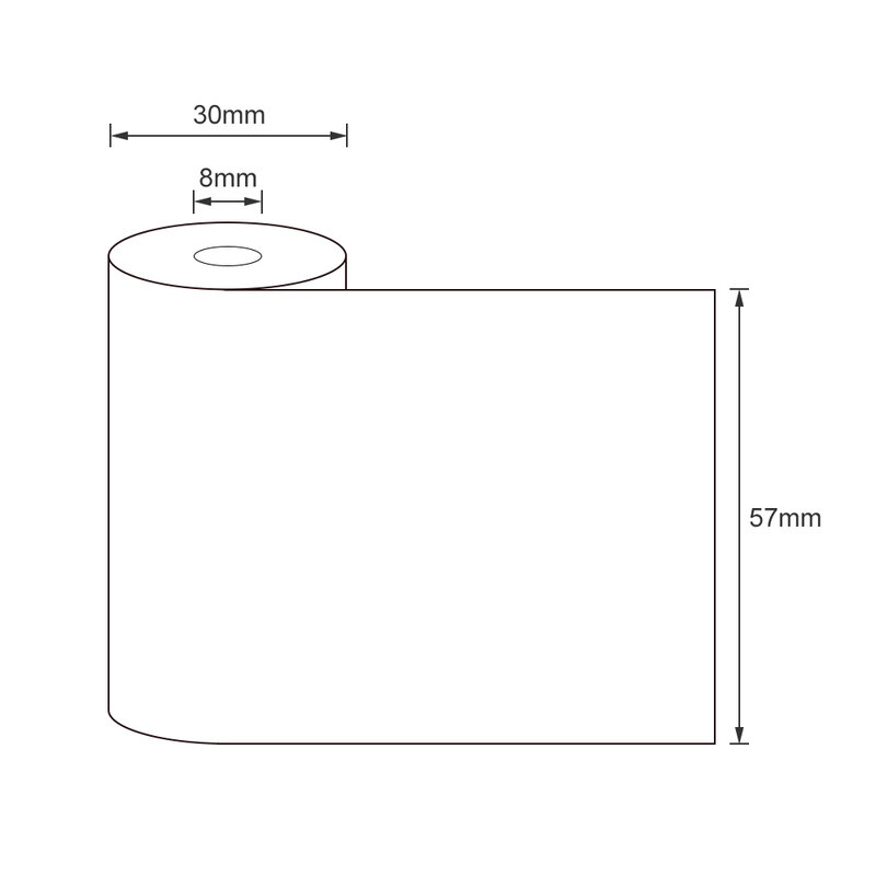 10 rolek rolka papieru termicznego 57x30mm darmowa BPA, kasa fiskalna papier do drukarka POS, Paperang i Peripage Mini drukarki