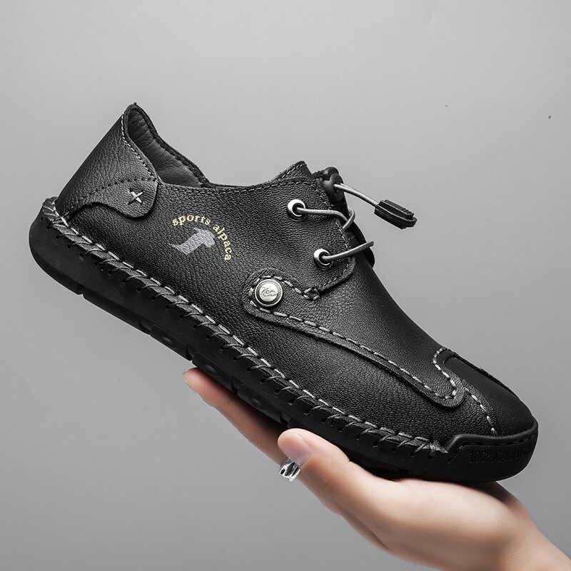 Sepatu Pria Baru 2021 Sepatu Kasual Kulit Fashion Sepatu Berkendara Merek Mewah Sepatu Pantofel Lembut Klasik Sepatu Mokasin Ukuran Besar