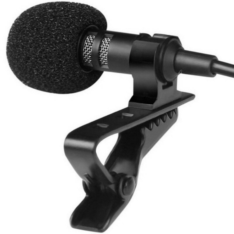 Mini micrófono de condensador portátil con Clip, micrófono omnidireccional con Cable para teléfonos móviles, ordenadores con conector de 3,5 MM