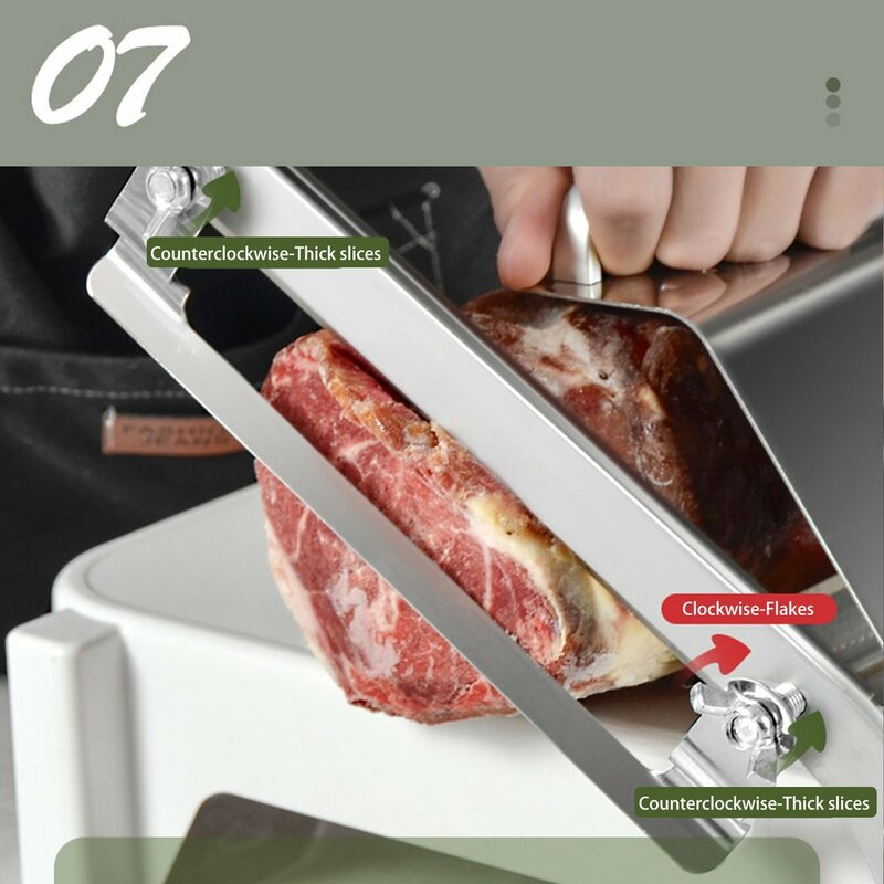 1 peça de carne congelada slicer manual slicer aço inoxidável ginseng cortador cordeiro slicer carne cortador vegetal cor aleatória