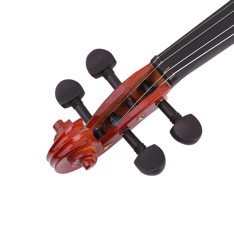 Caixa de violino 4/4 para iniciantes, instrumento musical profissional acústico de madeira sólida com caixa de violino