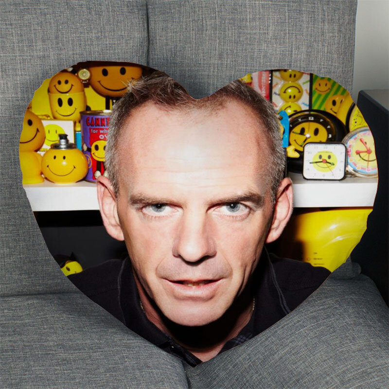 Hot Sale Custom Fatboy Slim Singer Heart Shape Pillow Covers Bedding Comfortable Cushion/High Quality Pillow Cases