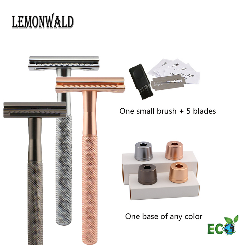 Lemonwald Men Razor dwustronna maszynka do golenia na mokro to specjalny prezent dla męskich przyjaciół, z 5 wysokiej jakości ostrzami