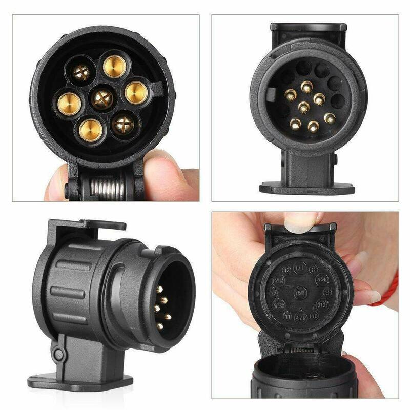 Brand New 13 To 7 Pin Plug Adapter Trailer Connector 12V Towbar Towing Waterproof Plugs Socket Adapter Protect Connections A30