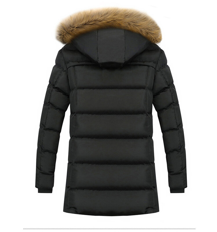 メンズホワイトダウンジャケット,ウォームフード付き厚手の生地のコート,カジュアル,高品質,冬用パーカー2021