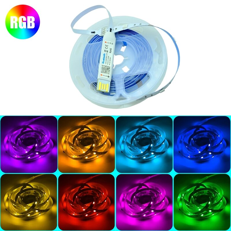Bande lumineuse LED Flexible à infrarouge, Bluetooth, wi-fi, rvb 5050, câble USB, 1/2/3/4/5M, luminaire décoratif d'intérieur, 5v dc