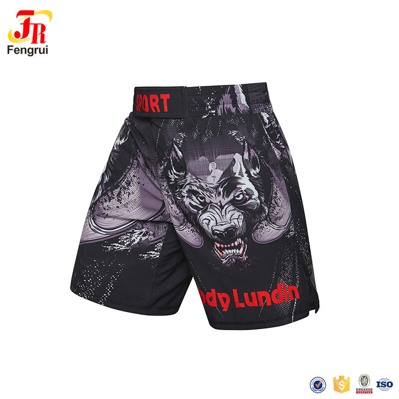 Chie Lundin-pantalones cortos deportivos para hombre, pantalones cortos de alta calidad, elásticos, para ejercicio de lucha por la noche y trotar, MMA