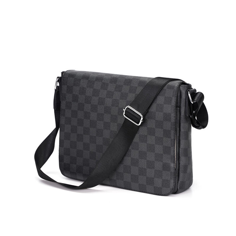 Brand Plaid Design Men Messenger Bag Large Capacity Travel Crossbody Shoulder Bags For Man Side Sling Satchel Handbag Top Sell