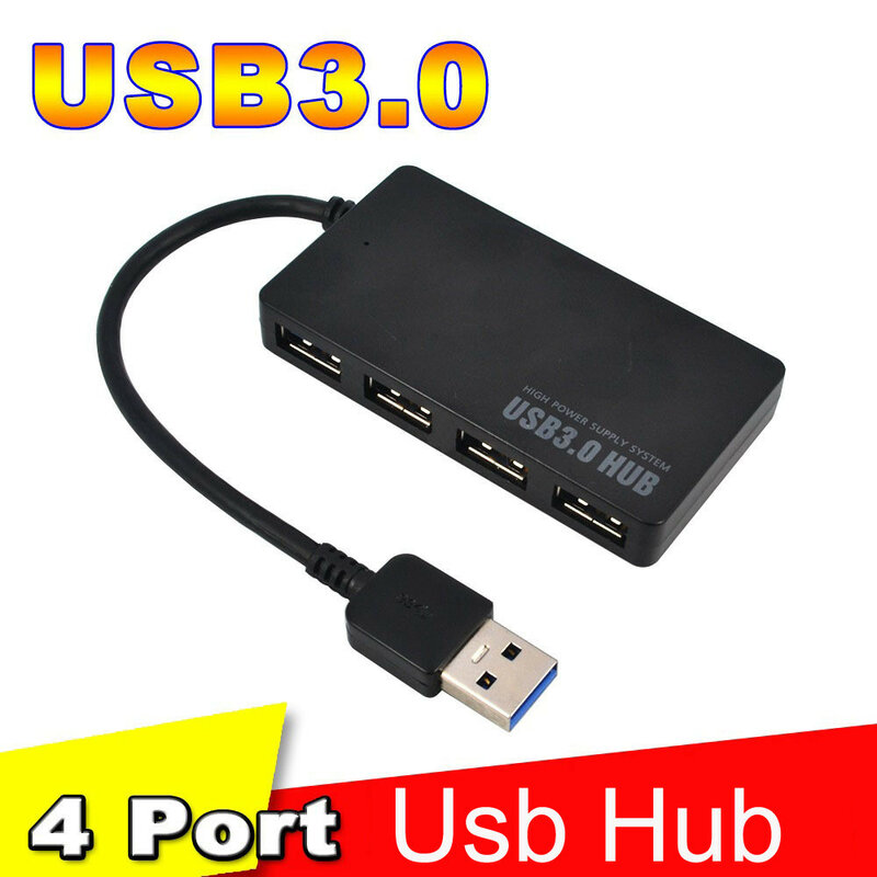 High Speed 4 Ports USB 3,0 HUB Mit Netzteil Port USB 2,0 Splitter OTG Adapter für iMac Laptop Desktop zubehör Mode
