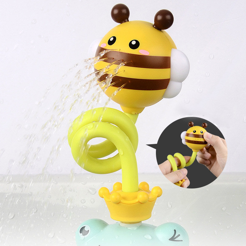 Baby Bath Toys Frog Water Spray Floating Rotating Sprinkler Fountain Shower Game For Kids Bathroom Bathtub Water Toys Xmas Gifts