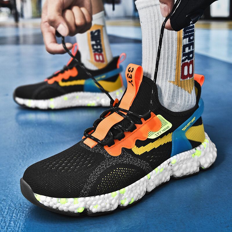 Vieruodis nowa moda codzienna piłka do koszykówki dla mężczyzn buty oddychające sneakersy antypoślizgowe miękkie buty do biegania wygodne buty sportowe