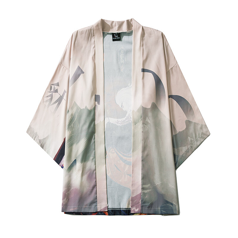 Styl japoński Kimono Streetwear Haori mężczyźni kobiety sweter japonia szata ubrania Anime кимон японский стиль