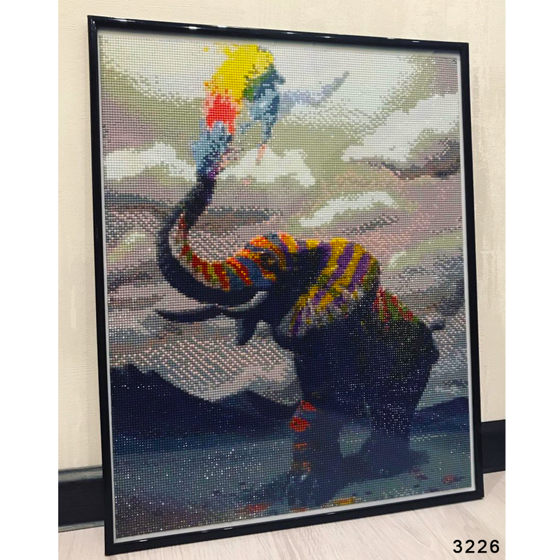 Evershine 5D DIY เพชรภาพวาดช้างเพชรสี่เหลี่ยมจัตุรัสเต็มเย็บปักถักร้อยสัตว์ Mosaic Rhinestone ภาพการตกแต่งบ้า...