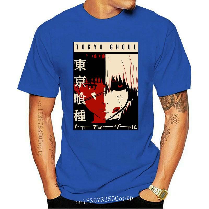 2021 New Tokyo Ghoul Anime Manga T Shirt new Funimation Kaneki Ken Cartoon Nice Loose T-shirt Men Cotton Tee Shirt